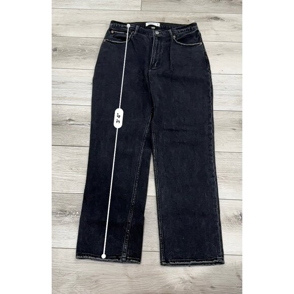 Abercrombie & Fitch Womens Size 10 Long Black Mom Jeans High Rise Denim - Picture 4 of 5